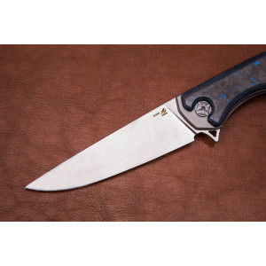 Складной нож S125V №10 карбон синий