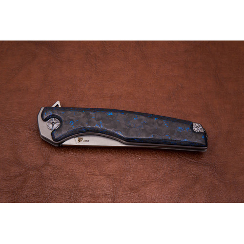 Складной нож S125V №10 карбон синий