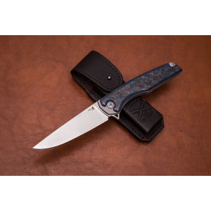 Складной нож S125V №10 карбон синий