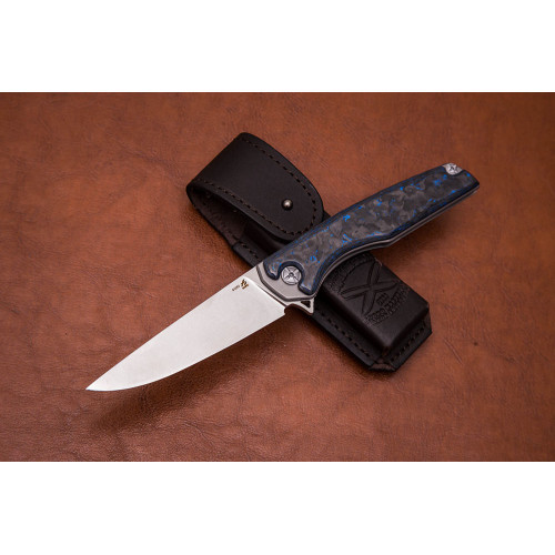 Складной нож S125V №10 карбон синий