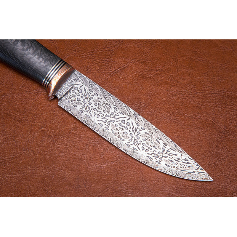 Нож №1 мозаичный дамаск