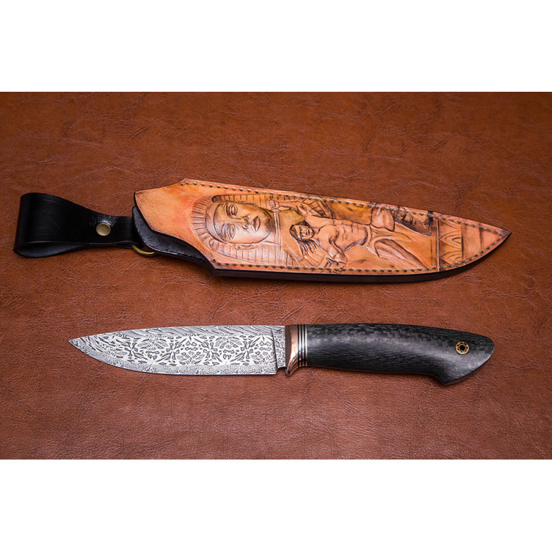 Нож №1 мозаичный дамаск