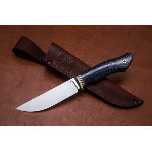 Нож быстрорез из стали К390 №2-1 G-10 синий